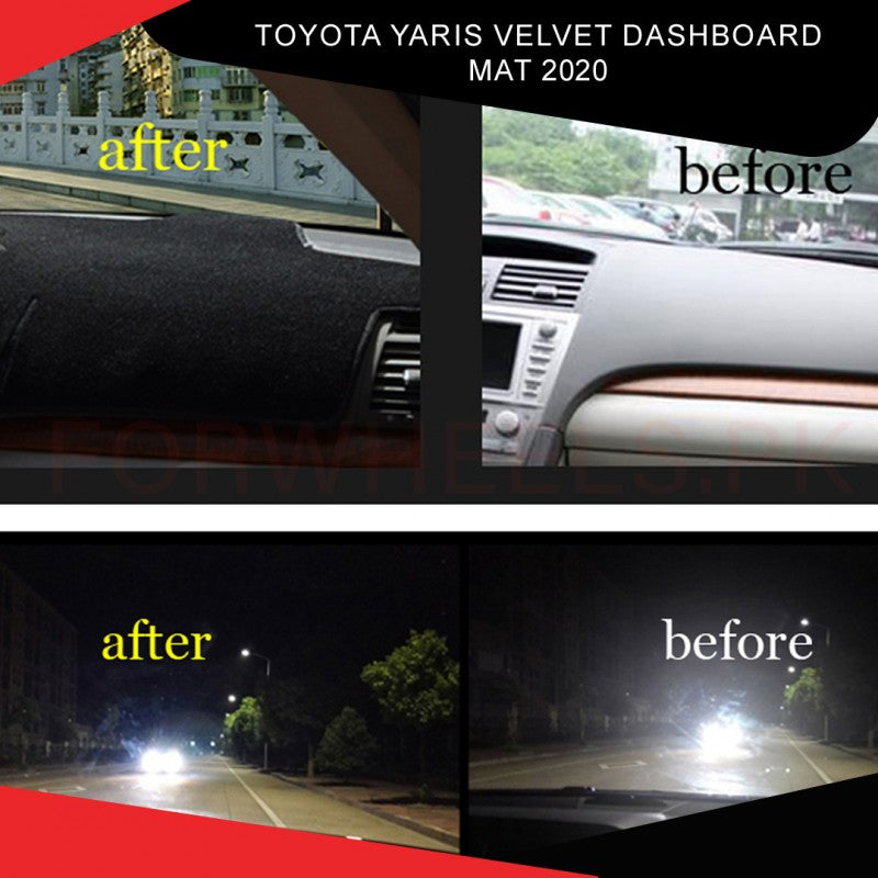 Toyota Yaris Velvet Dashboard Mat