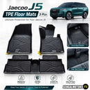 Hyundai Santa Fe TPE Floor Mats Black 3 Pcs - Model 2022-2024