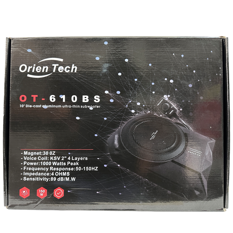 Orientech OT - 610BS 10" Die Cast Aluminium ultra thin Subwoofer