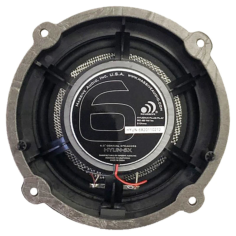 HYUN6X - 6.5" Hyundai OEM Drop-In, 80 Watts RMS Coaxial Kit Speakers