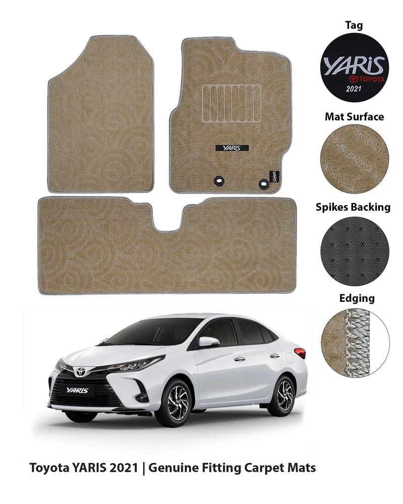 Toyota Yaris Carpet Floor Mats Black