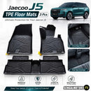 Hyundai Santa Fe TPE Floor Mats Black 3 Pcs - Model 2022-2024