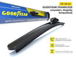 Goodyear Car Flat Wiper Blades Silicone Blades Steak Free Anti Scratch (All Sizes Single Piece)