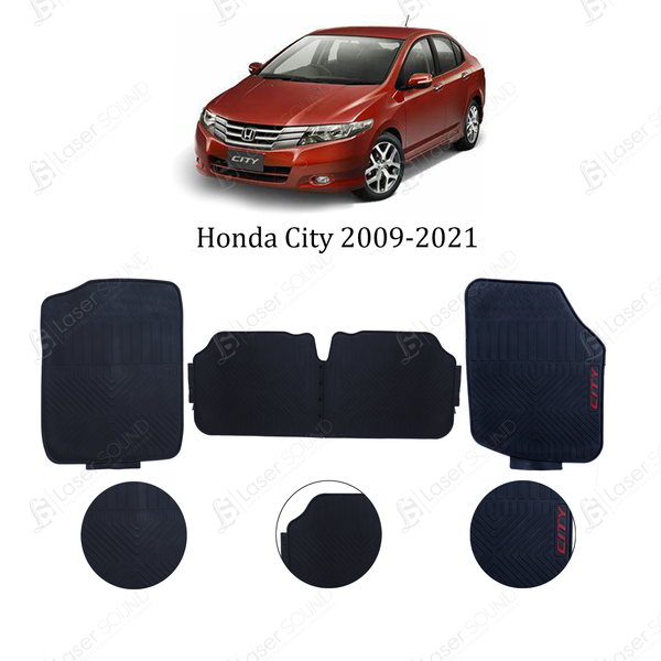 Honda City 2009-2021 Rubber Floor Mats Black