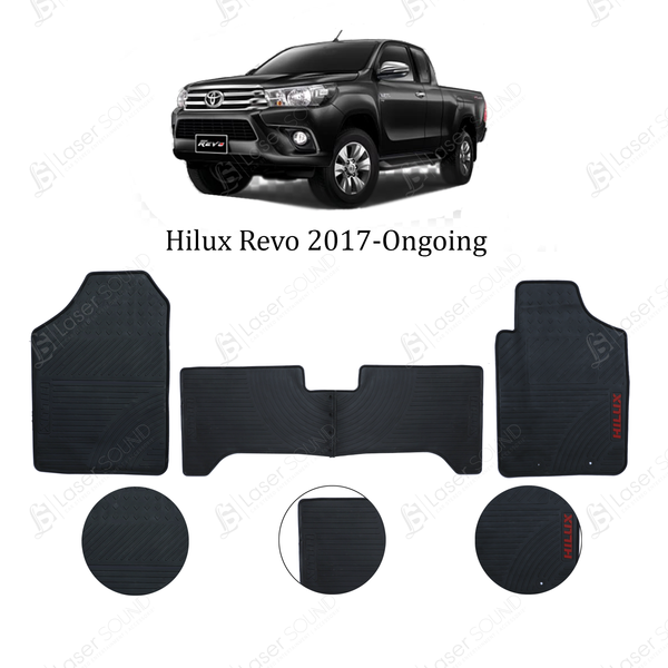 Toyota Hilux Revo Rubber Floor Mats Black