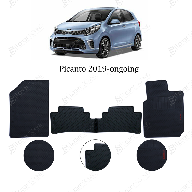 Kia Picanto Rubber Floor Mats Black