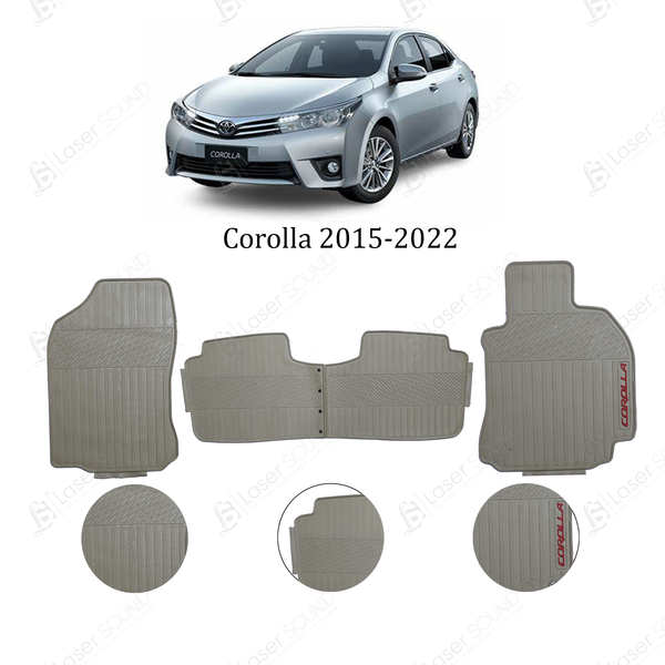 Toyota Corolla 2015-2022 Rubber Floor Mats Beige