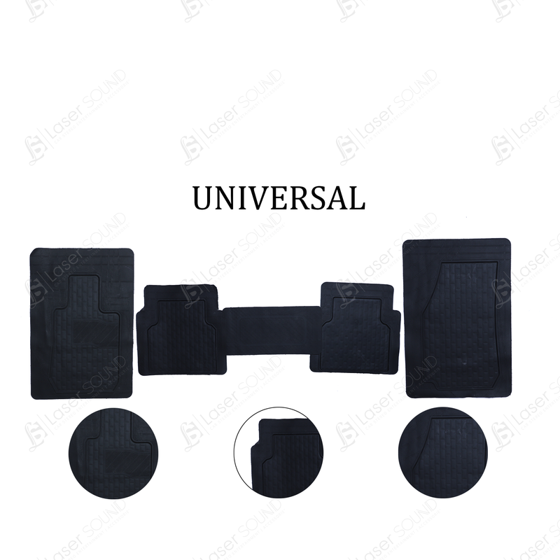 Universal Rubber Floor Mats Black