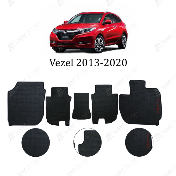 Honda Vezel 2013-2020 Rubber Floor Mats Black