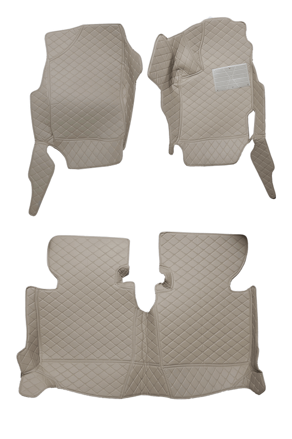 Toyota Hilux Revo 7D Stitched Floor Mat Beige 3 Pcs - Model 2016-2021