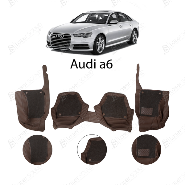 Audi A6 9D Floor Mats Brown 3 Pcs