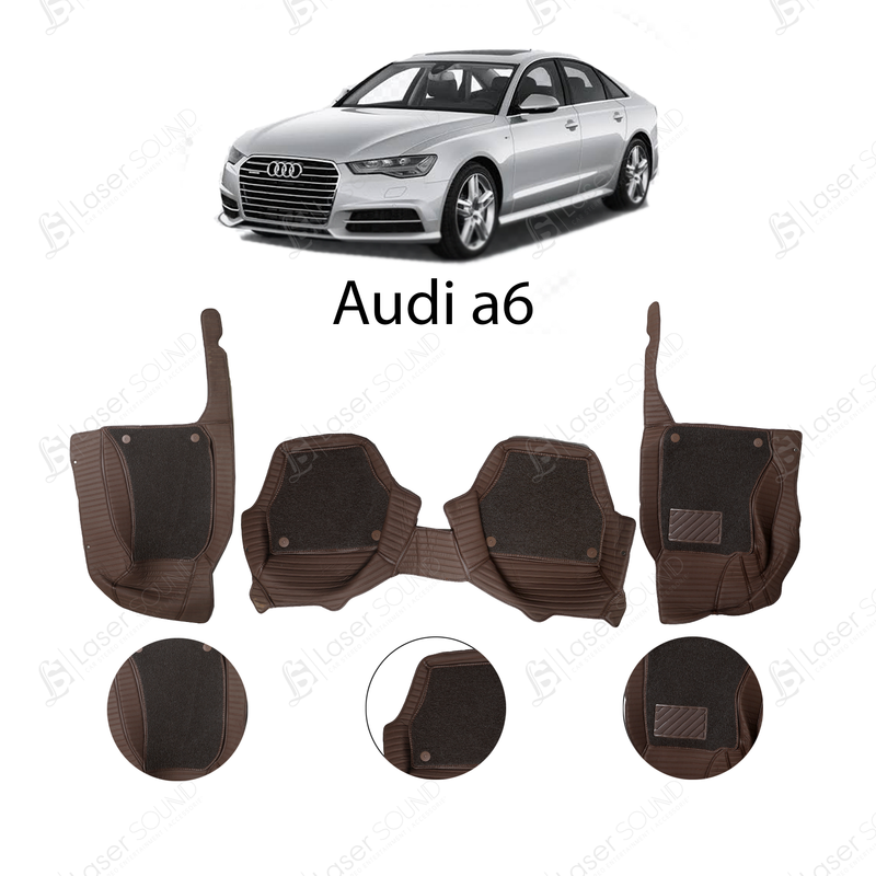 Audi A6 9D Floor Mats Brown 3 Pcs