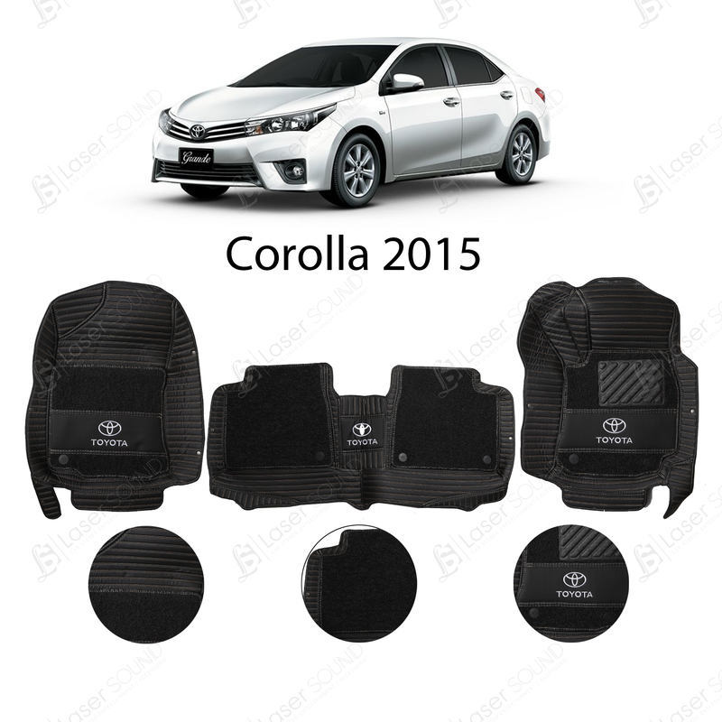 Toyota Corolla 9d Mat Black Model (2014-2017) 3PC