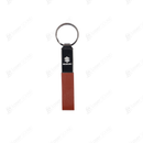 Suzuki Straight Line Chrome Leather Keychain