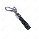 Slim Chrome Leather Keychain With Logo  ( Honda-Toyota-Kia-MG-Suzuki)