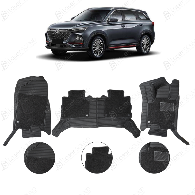 Changan Oshan X7 9D Floor Mat Black 3Row