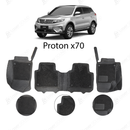 Proton X70 9D Floor Mats Black With Black Grass 3 Pcs