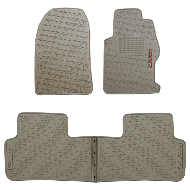 Honda Civic 2017-2021 Rubber Floor Mats Beige