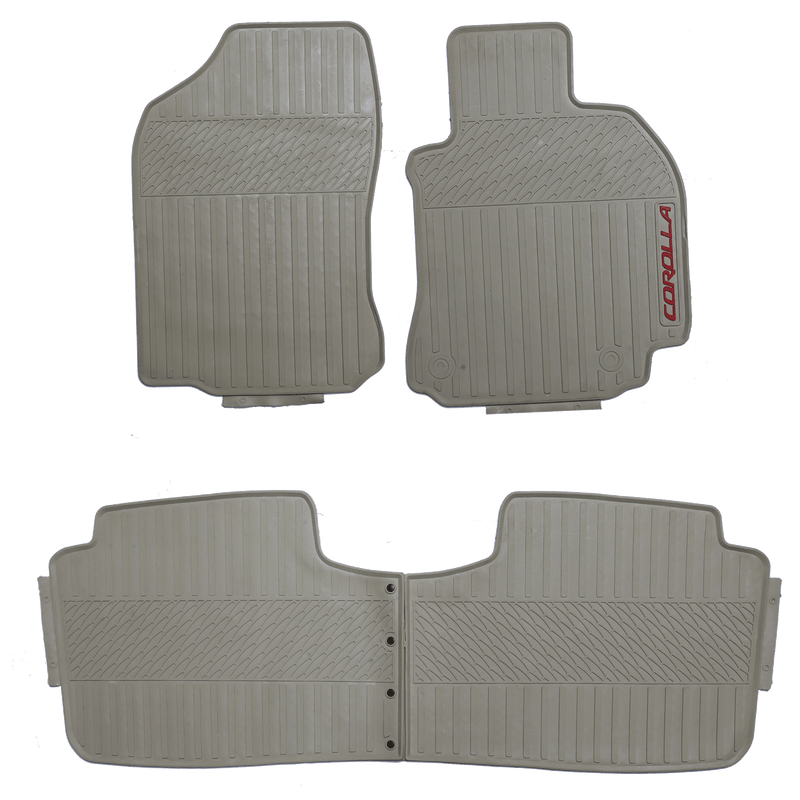 Toyota Corolla 2015-2022 Rubber Floor Mats Beige