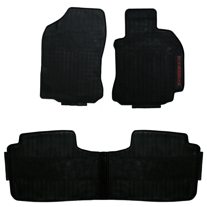 Toyota Corolla 2015-2022 Rubber Floor Mats Black