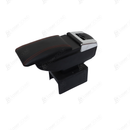 Arm Rest with Chrome Grey Universal With Red Stiching | Center Console Storage Box | Center Console | Elbow Rest Arm Holder