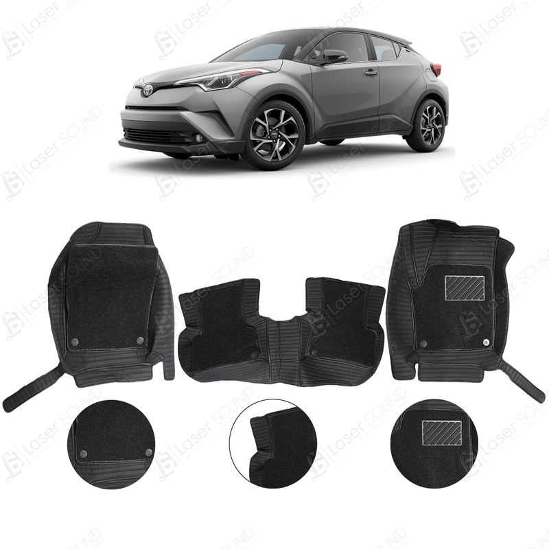 Toyota CHR 9D Floor Mat Black 3Row