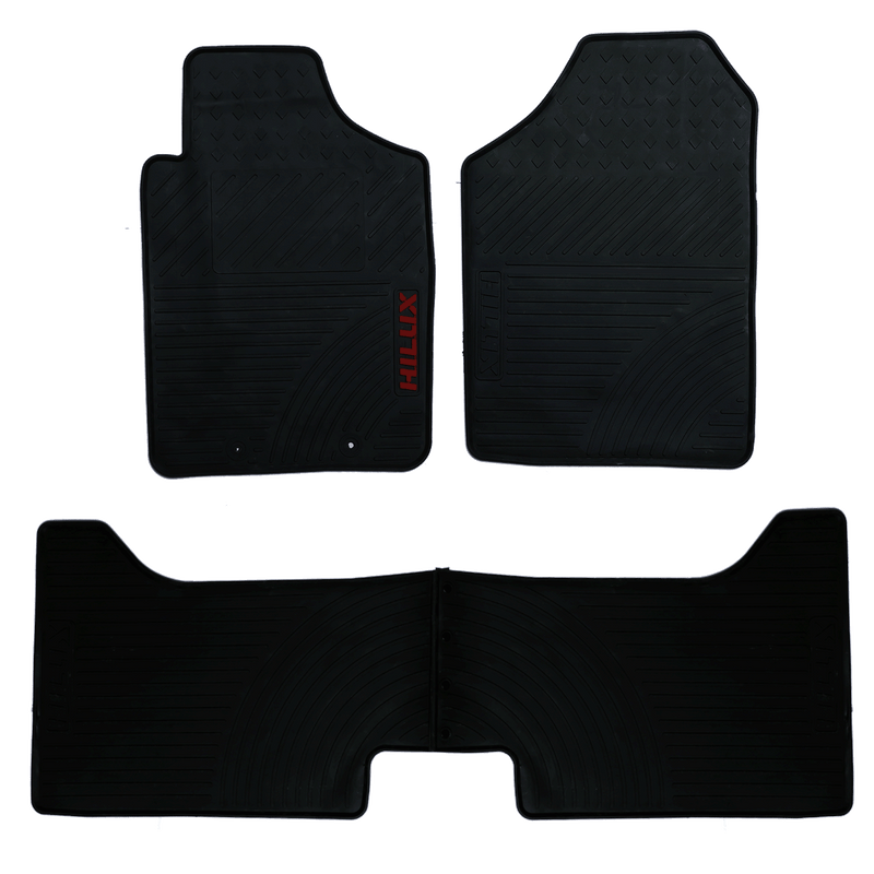 Toyota Hilux Revo Rubber Floor Mats Black