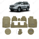 Toyota Prado FJ150 Luxury Carpet Irani Floor Mat Beige Mix Design 3 Pcs - Model 2008-2021