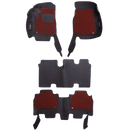 Toyota Land Cruiser 2008-2015 9d Floor Mats Black/Red