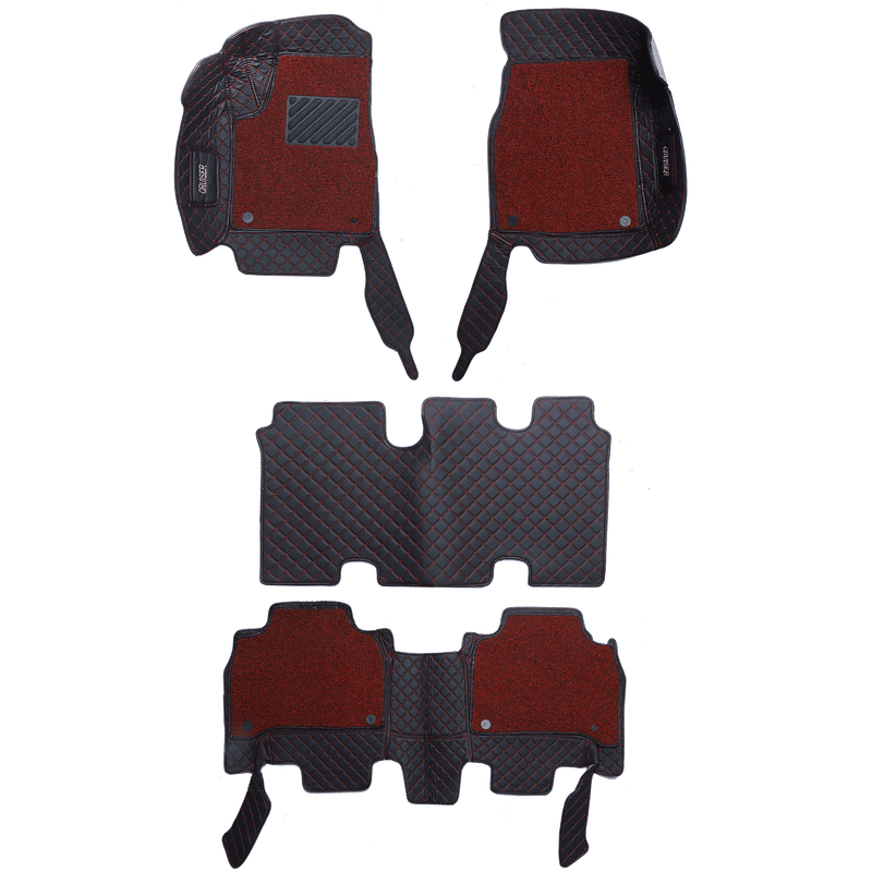 Toyota Land Cruiser 2008-2015 9d Floor Mats Black/Red