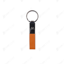 Honda Straight Line Chrome Leather Keychain