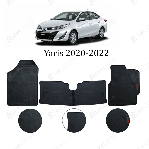 Toyota Yaris Rubber Floor Mats Black