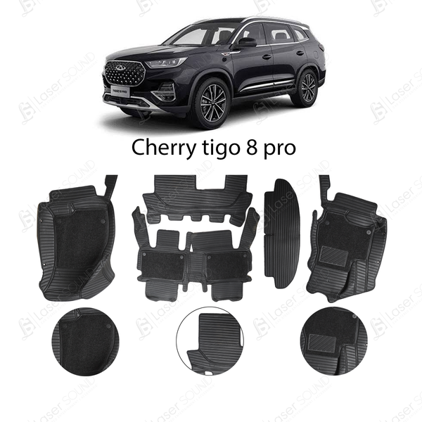 Cherry Tigo 8 Pro 9D Floor Mat Black 4 Row