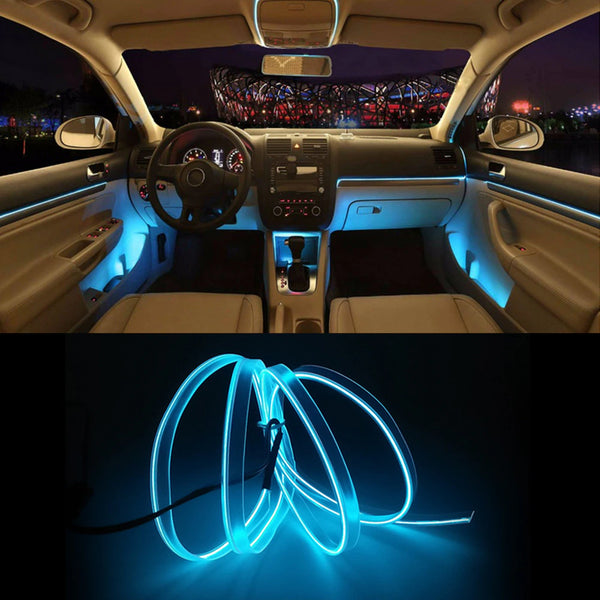 Flexible Neon EL Glow Wire For Interior / Dashboard 2M