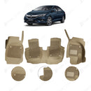 Honda City 2022 9D Floor Mat Beige 3PC
