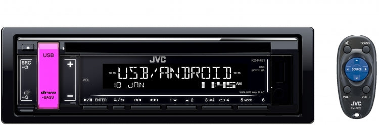 JVC KD-R491 CD receiver USB/Aux