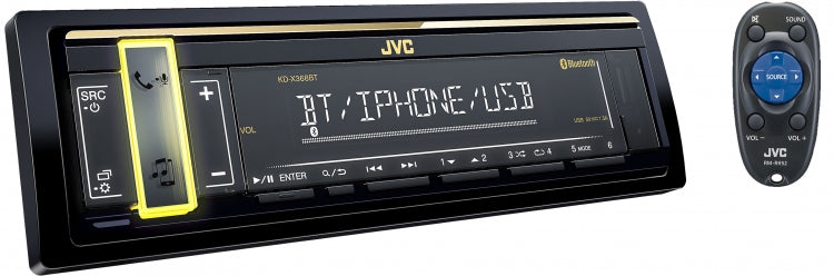 JVC KD-X368BT MP3 + BT Single Din Blutooth Head Unit