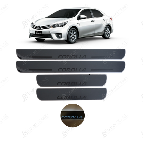 Toyota Corolla Glass LED Sill Plates / Skuff LED panels Model 2015