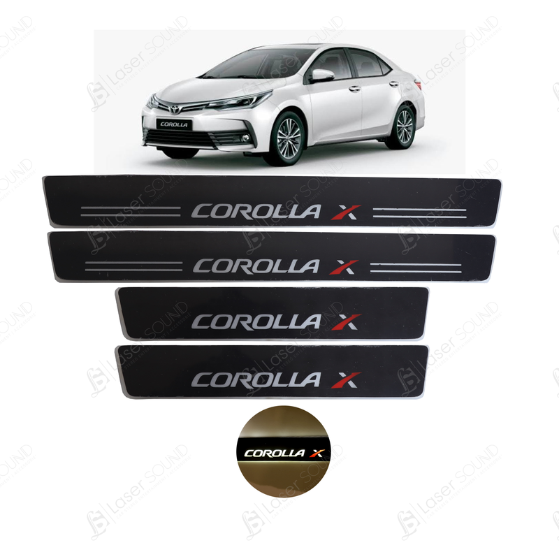 Toyota Corolla X Glass LED Sill Plates / Skuff LED Panels - Model 2017-2021