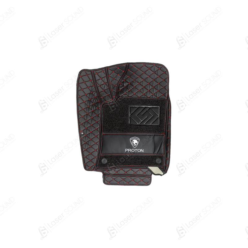 Proton X70 9d Floor Mat Black With Red Stitching