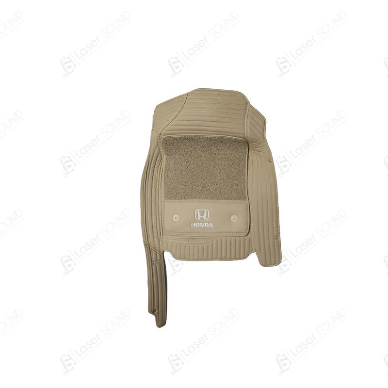 Honda Civic 9D Floor Mats Beige With Beige Grass 3 Pcs - Model 2016-2021