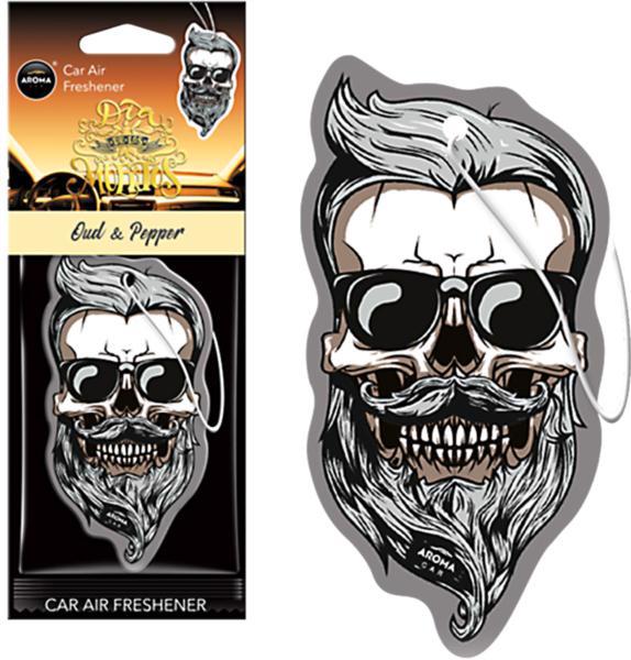 Aroma Car OUD And Pepper Skull Card