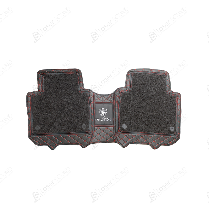 Proton X70 9d Floor Mat Black With Red Stitching