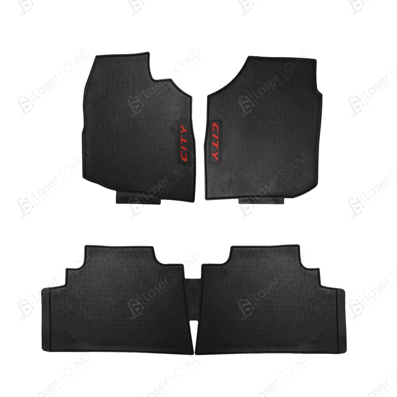 Honda City Premium PVC Rubber Floor Mat Black 3 Pcs - Model 2009-2021