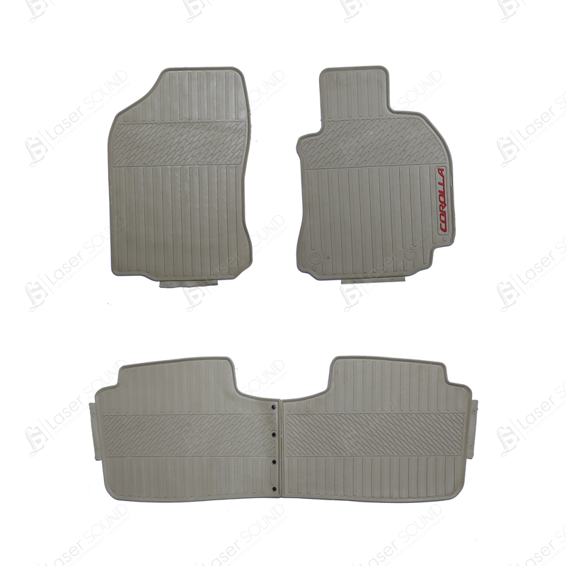 Toyota Corolla 2015-2022 Rubber Floor Mats Beige