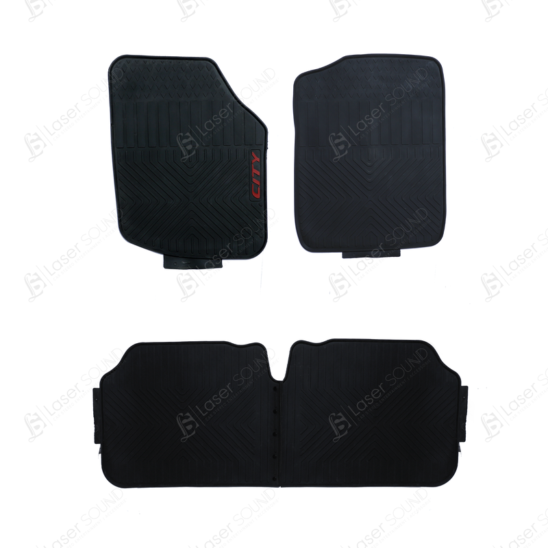 Honda City 2009-2021 Rubber Floor Mats Black