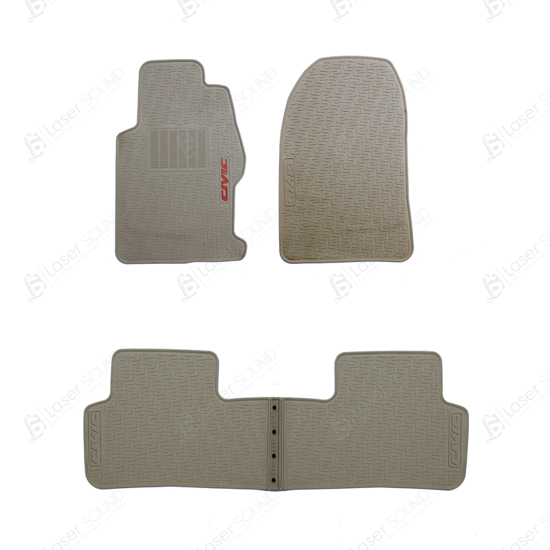 Honda Civic 2017-2021 Rubber Floor Mats Beige