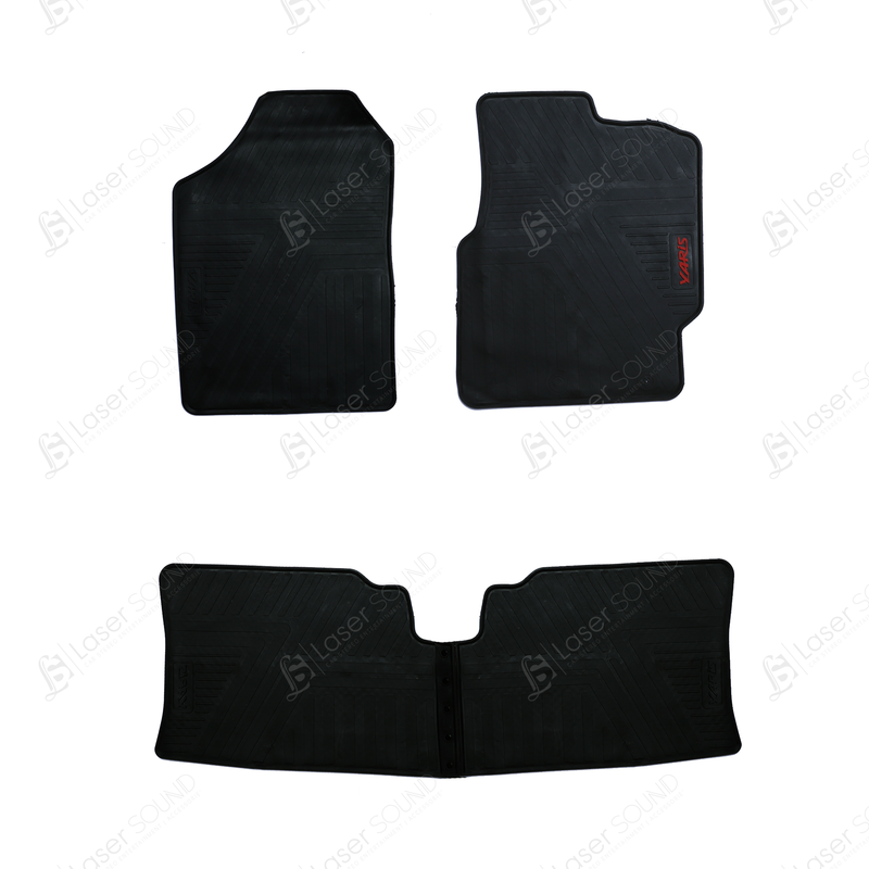 Toyota Yaris Rubber Floor Mats Black