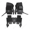 Toyota Fortuner 9D Floor Mat Black - Beige 3pc Model (2016-2021)