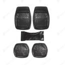 Universal Rubber Floor  Mat Black 5Pcs